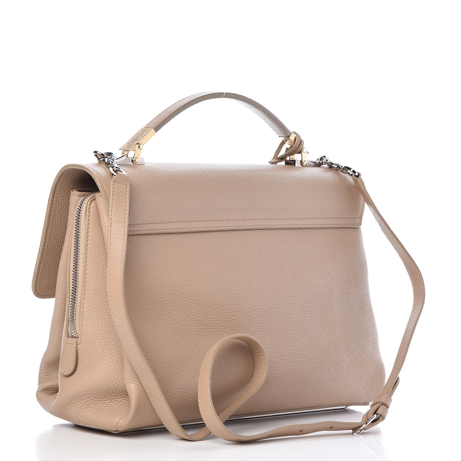 Balenciaga Grained Calfskin Le Dix Small Soft Cartable Beige Seigle 3 of 10