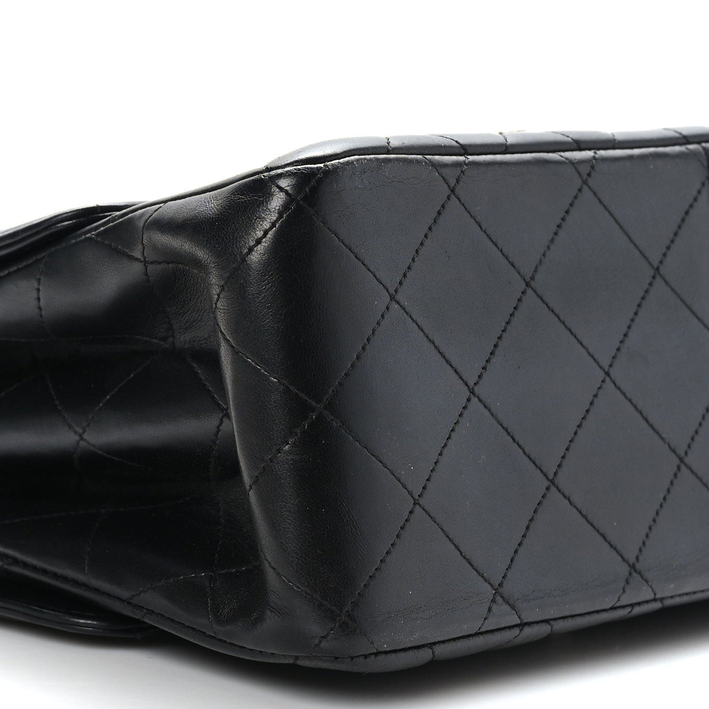 Lambskin Quilted Medium Double Sided Flap Black