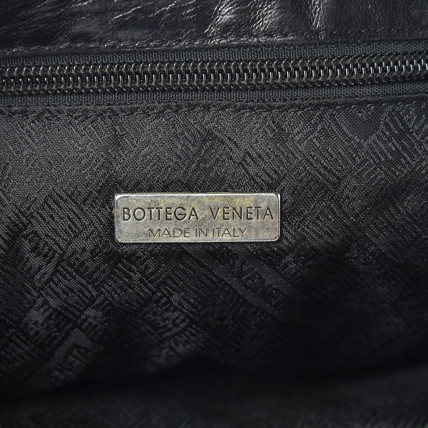 BOTTEGA VENETA Nappa Intrecciato Flap Bag Black