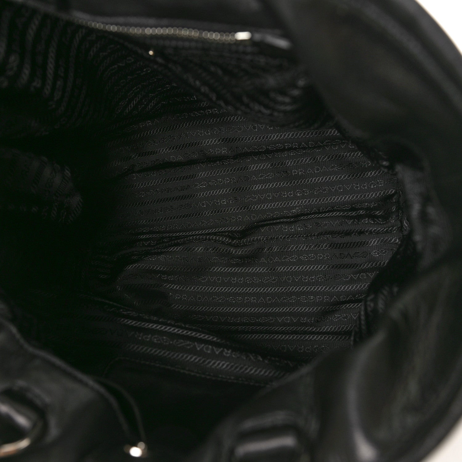 Prada Nappa Frills Tote Black 5 of 9