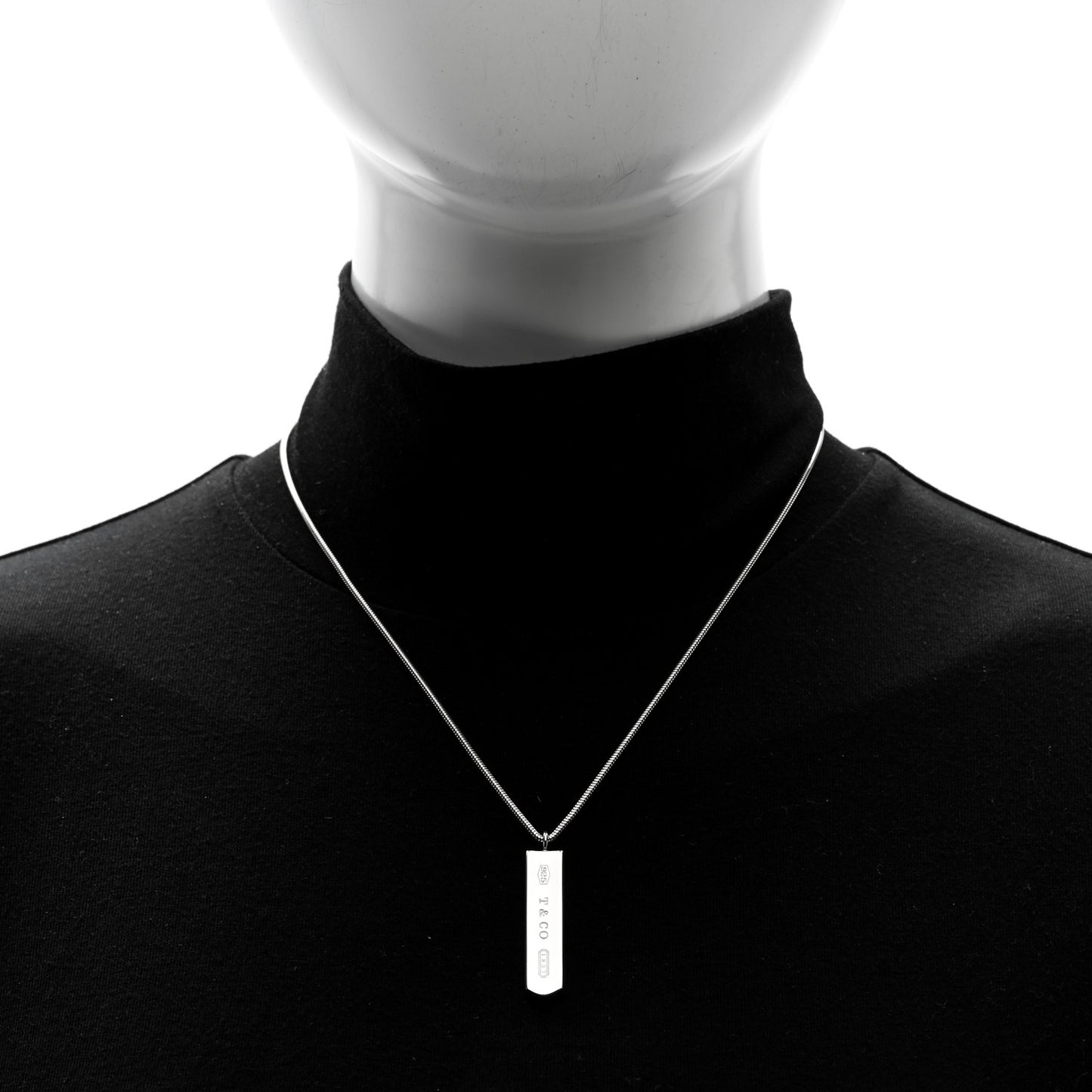 Sterling Silver 1837 Bar Pendant Necklace