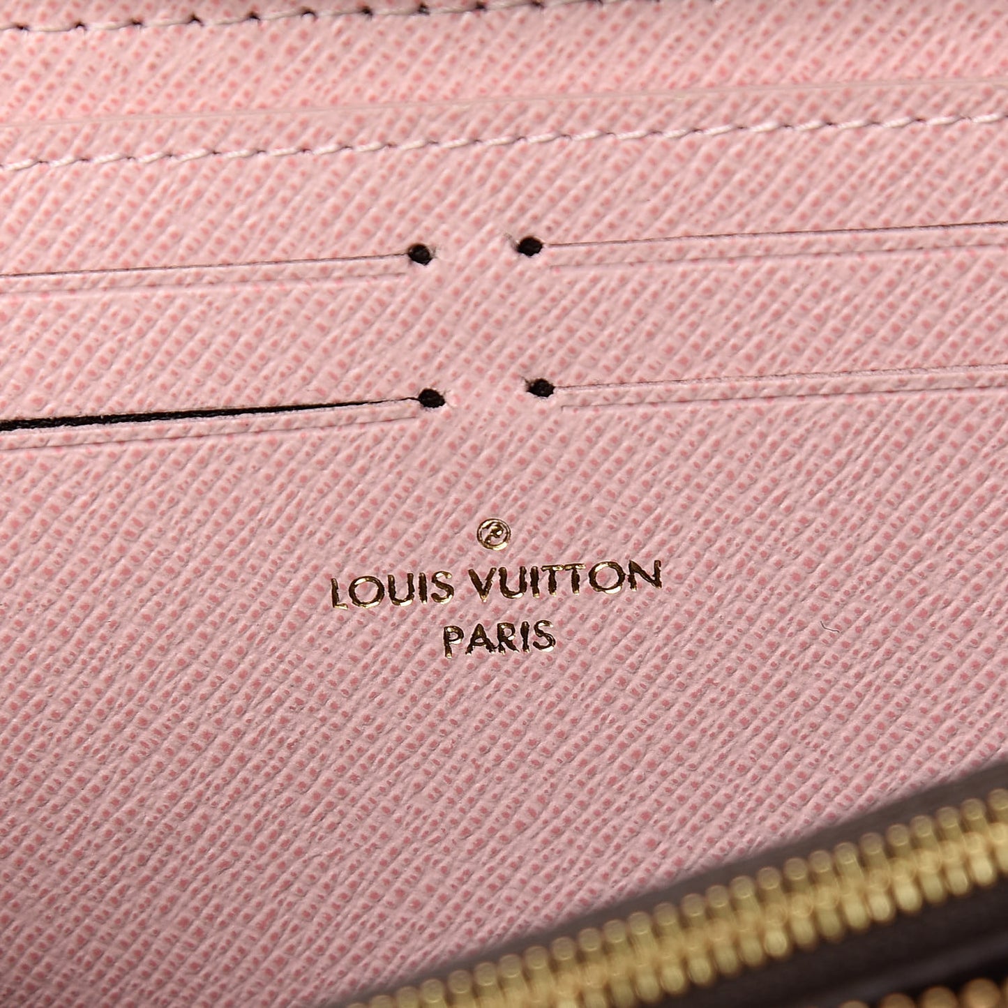 Monogram Clemence Wallet Rose Ballerine