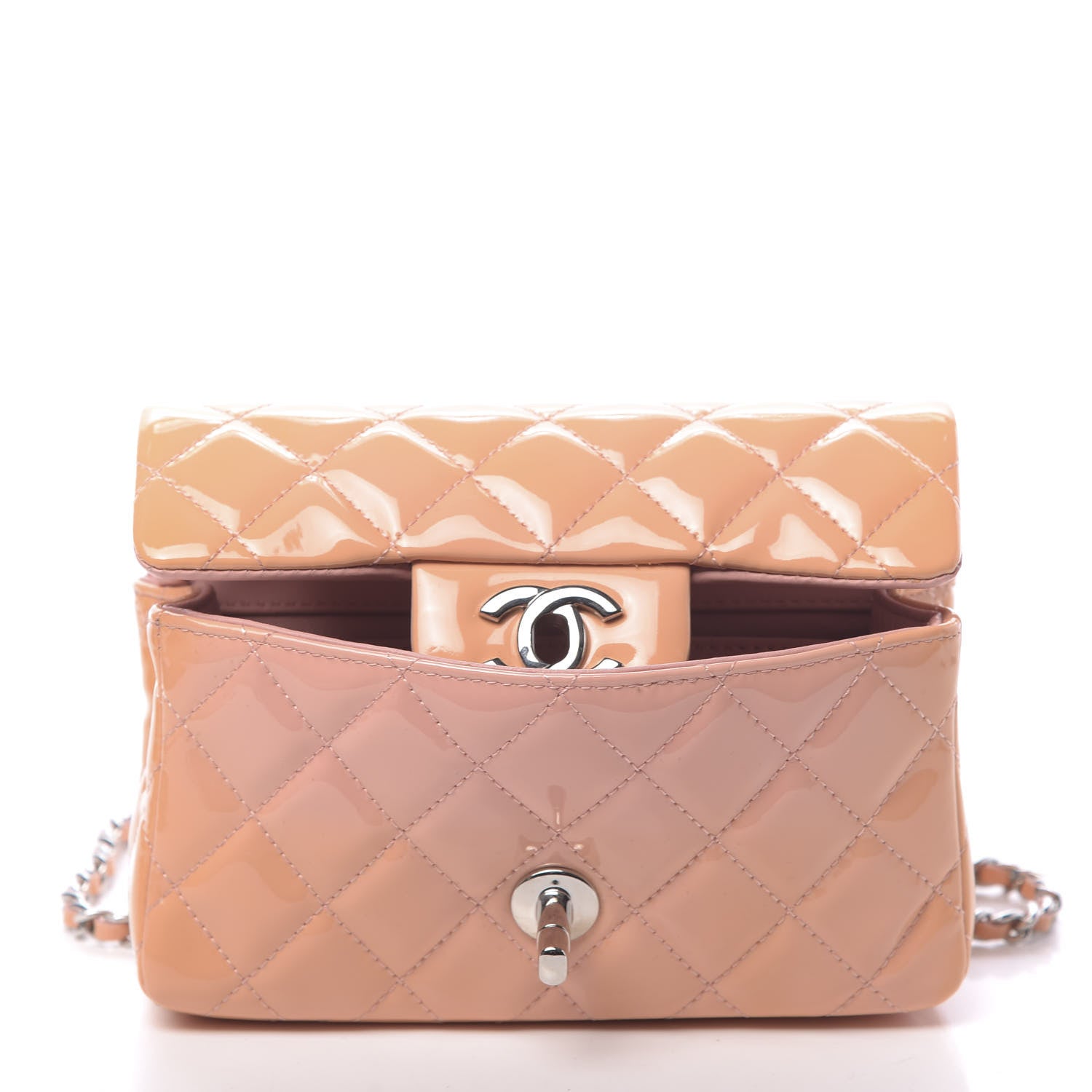 Chanel Patent Calfskin Quilted Extra Mini Flap Pink 13 of 13