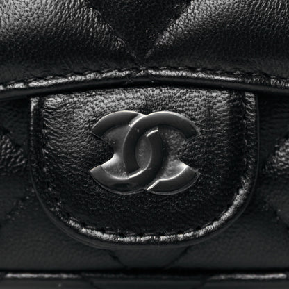 Chanel Lambskin Quilted Mini Chain Belt Bag Black 7 of 13