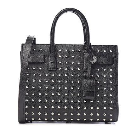 Saint Laurent Calfskin Studded Nano Sac De Jour Black 1 of 11
