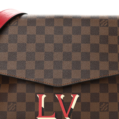Louis Vuitton Damier Ebene Beaubourg MM Scarlet 8 of 11