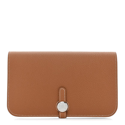 Hermes Togo Dogon Duo Wallet Gold 1 of 14