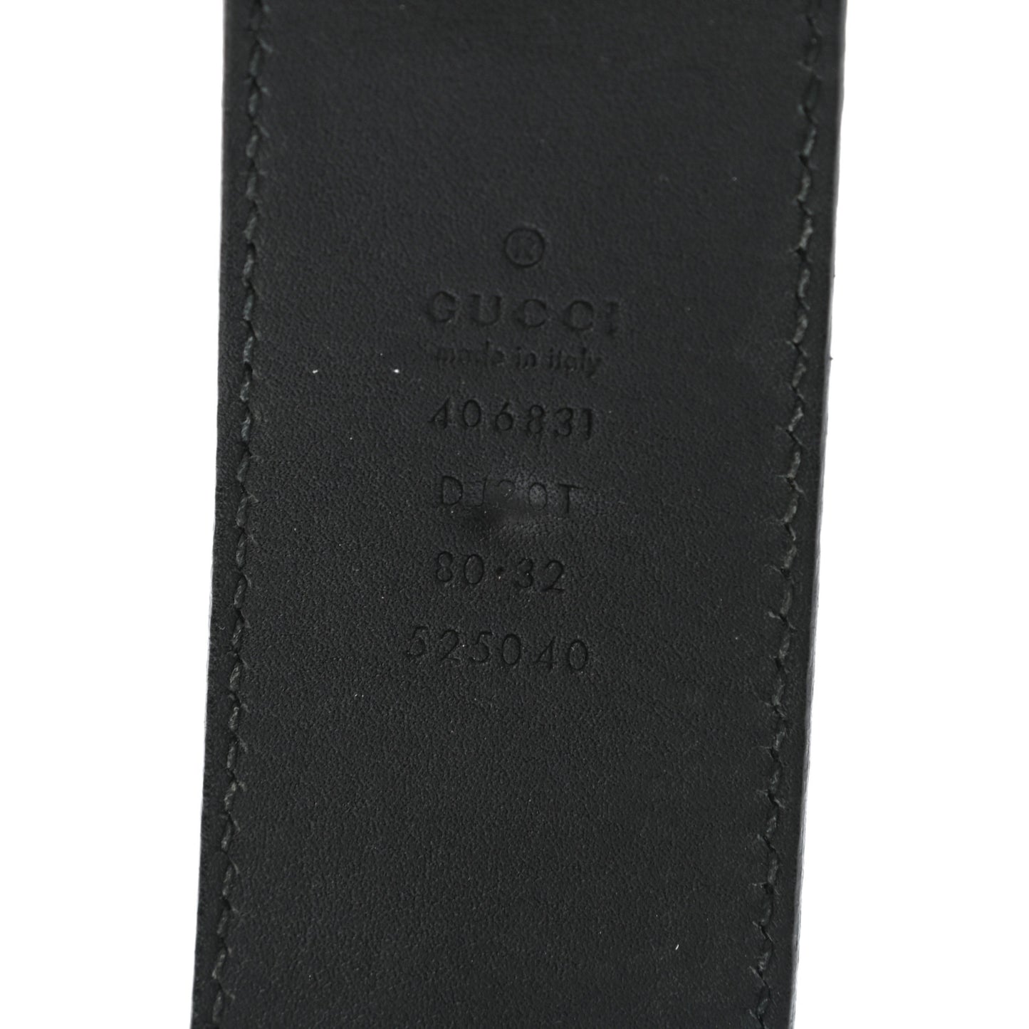 Textured Calfskin Double G 40mm Belt 80 32 Black