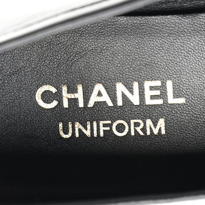 Chanel Calfskin Lambskin CC Loafers 38.5 Black 7 of 8