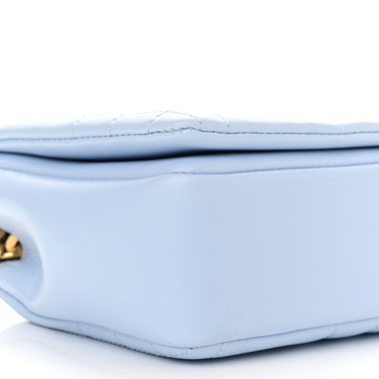 Burberry Lambskin Quilted Small Lola Bag Pale Blue 9 of 10