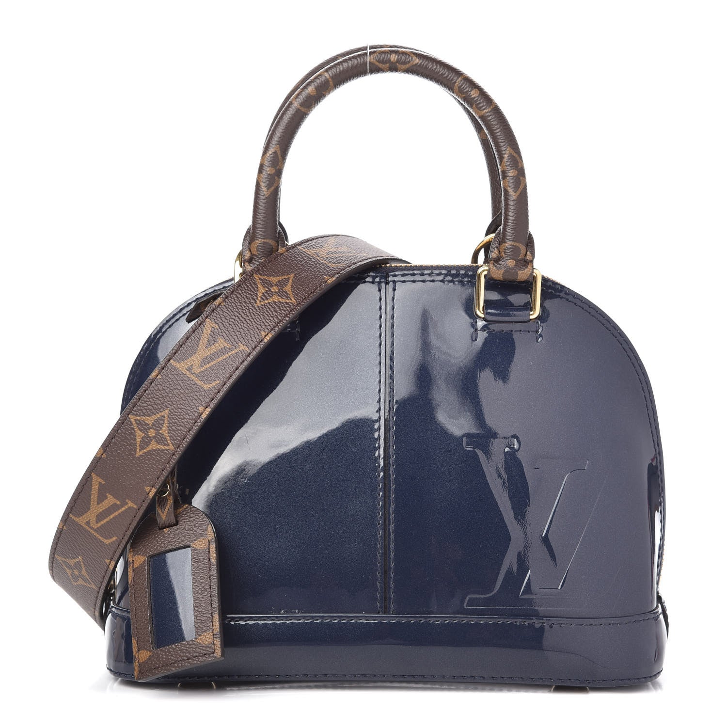 Louis Vuitton Patent Monogram Alma BB Marine 1 of 8