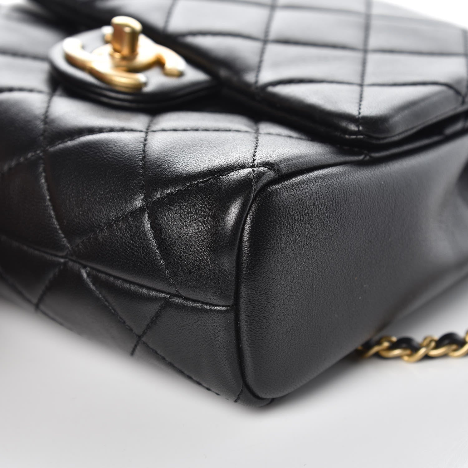 Chanel Lambskin Quilted Side Packs Black 14 of 17