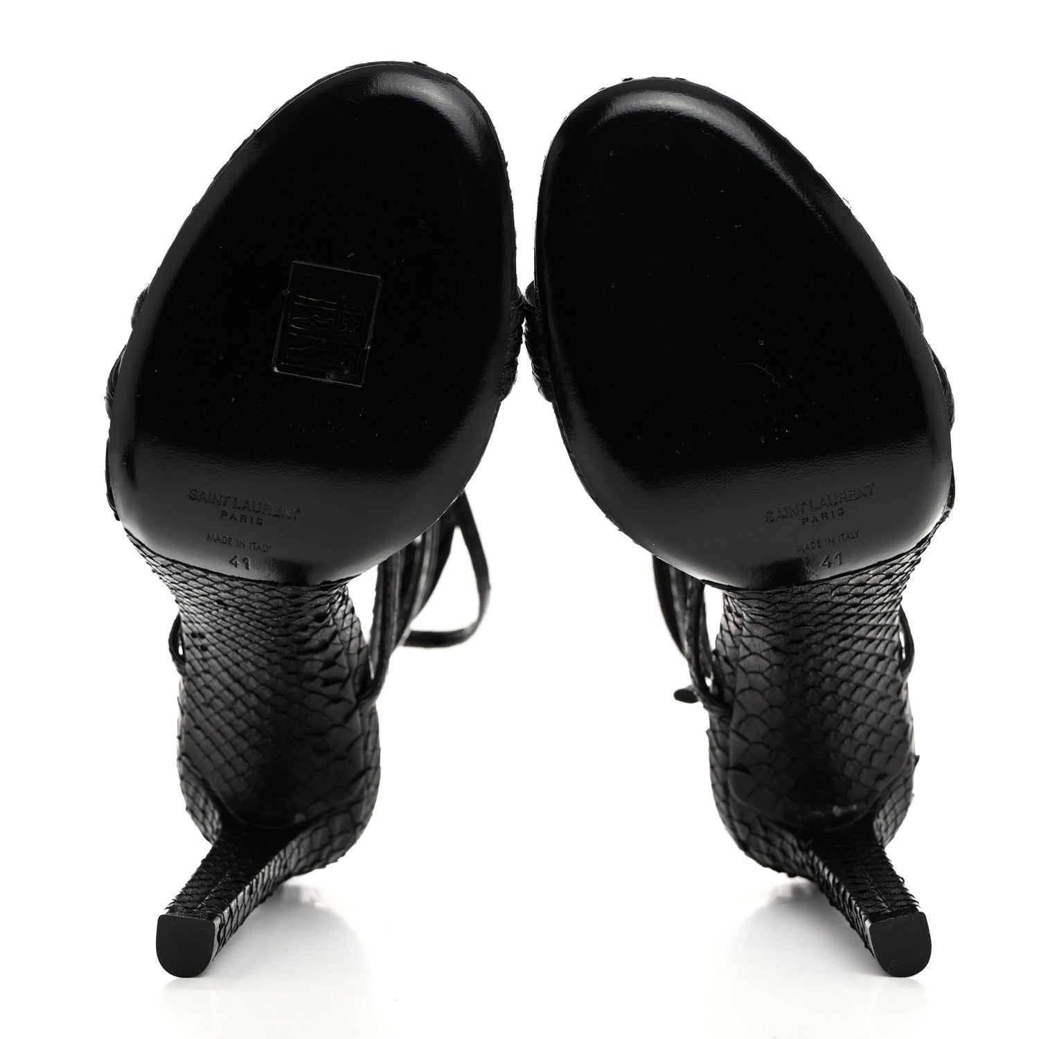 Saint Laurent Ayers Kate 105 Lace Up Sandals 41 Black 5 of 8