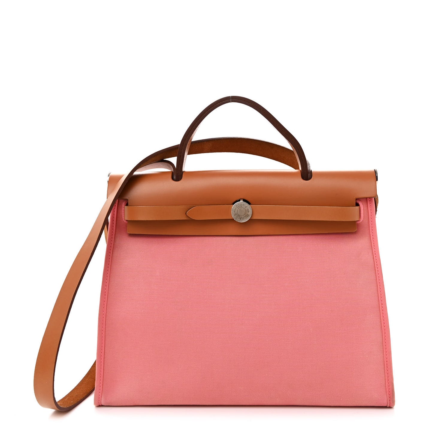 Vache Hunter Toile Herbag Zip 31 PM Rose Azalee Natural