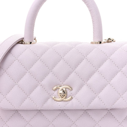 Chanel Caviar Quilted Mini Coco Handle Flap Lilas Lilac 9 of 10