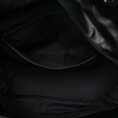 Chanel Coated Canvas Quilted Large Paris Biarritz Tote Black 6 of 19