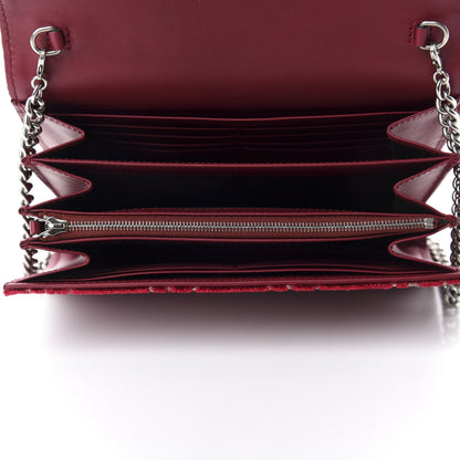 Gucci Velvet GG Monogram Mini Dionysus Chain Wallet Red Cipria 5 of 10