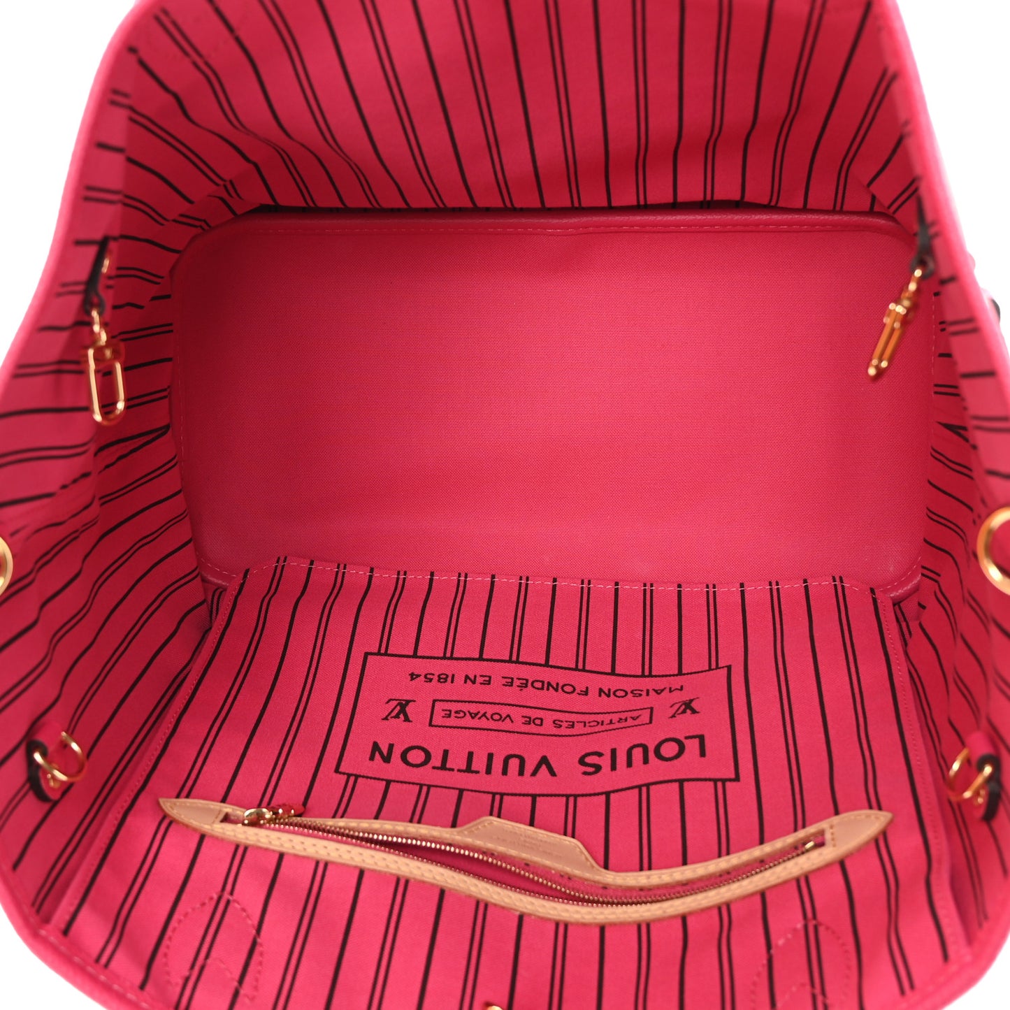 Monogram Inside Out Neverfull Bandouliere MM Rose Pondichery