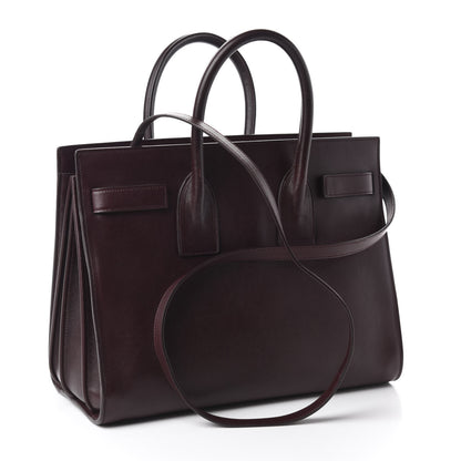 Saint Laurent Calfskin Small Sac De Jour Amarena 3 of 10