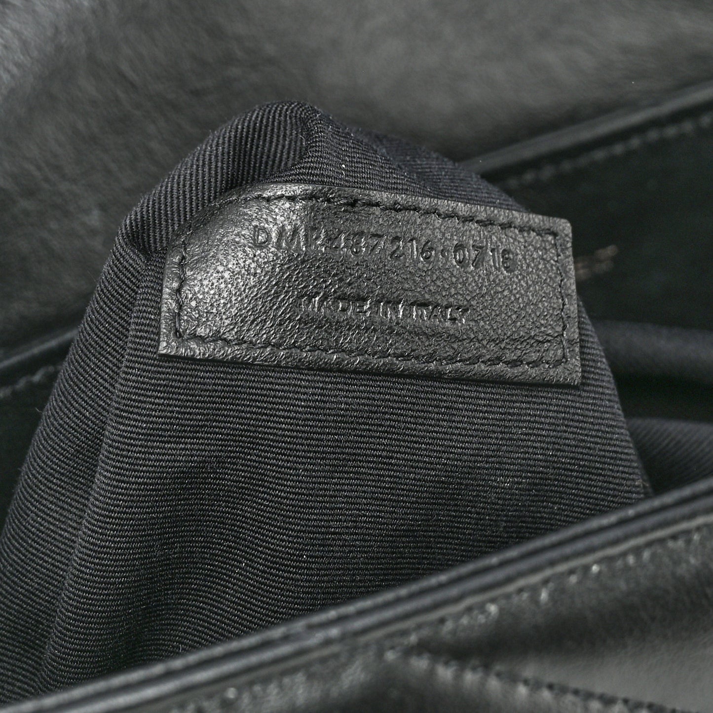 Calfskin Y Quilted Monogram Monochrome Medium Loulou Chain Satchel Black