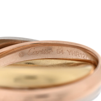 Cartier 18K Pink Yellow White Gold Classic Trinity Ring 56 7.5 4 of 5