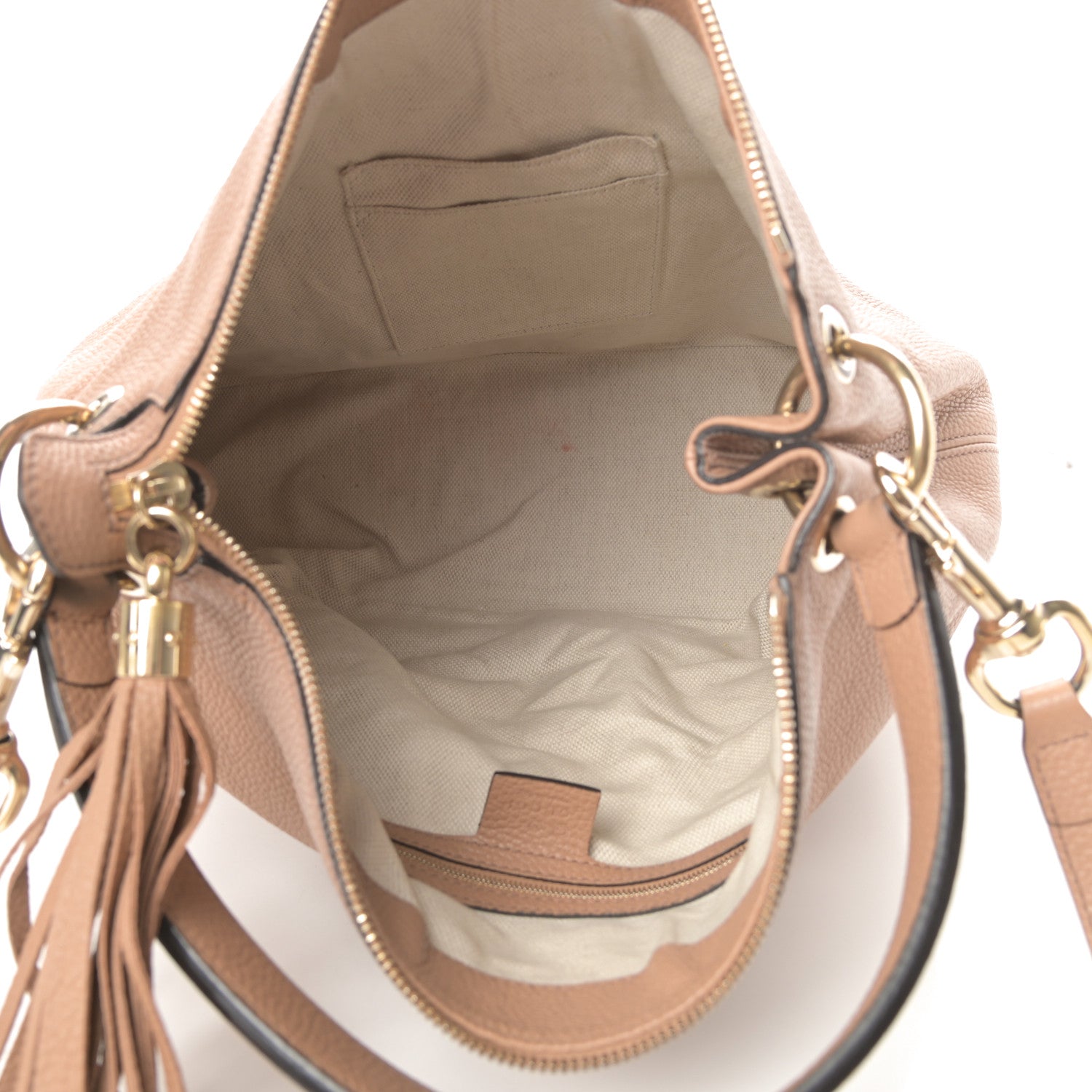 Gucci Pebbled Calfskin Large Soho Hobo Camelia 5 of 12