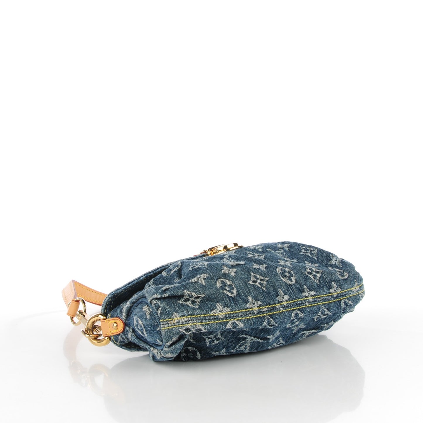 Monogram Denim Mini Pleaty Blue