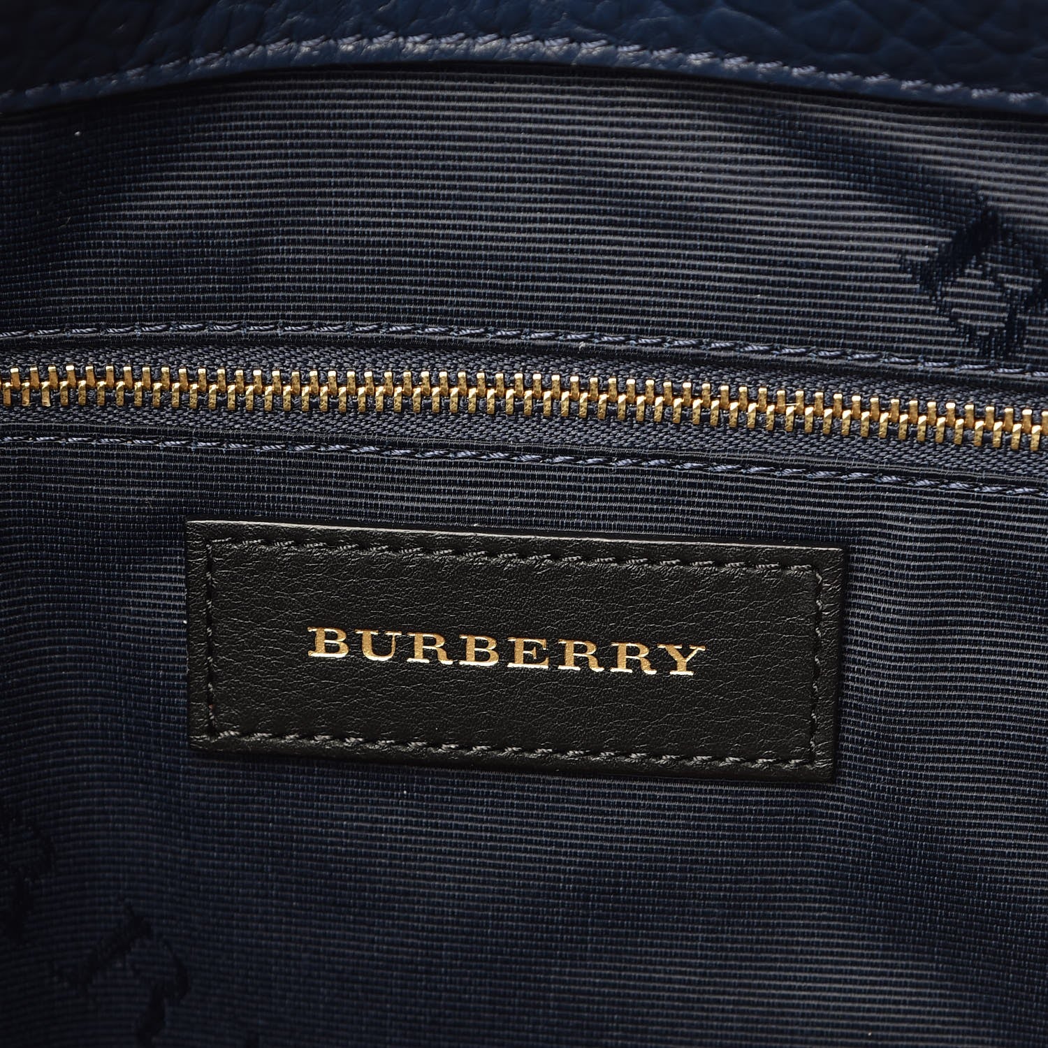 Burberry Heritage Grain Check Embossed Medium Dewsbury Tote Blue Carbon 6 of 10
