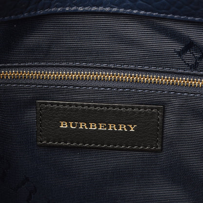 Burberry Heritage Grain Check Embossed Medium Dewsbury Tote Blue Carbon 6 of 10