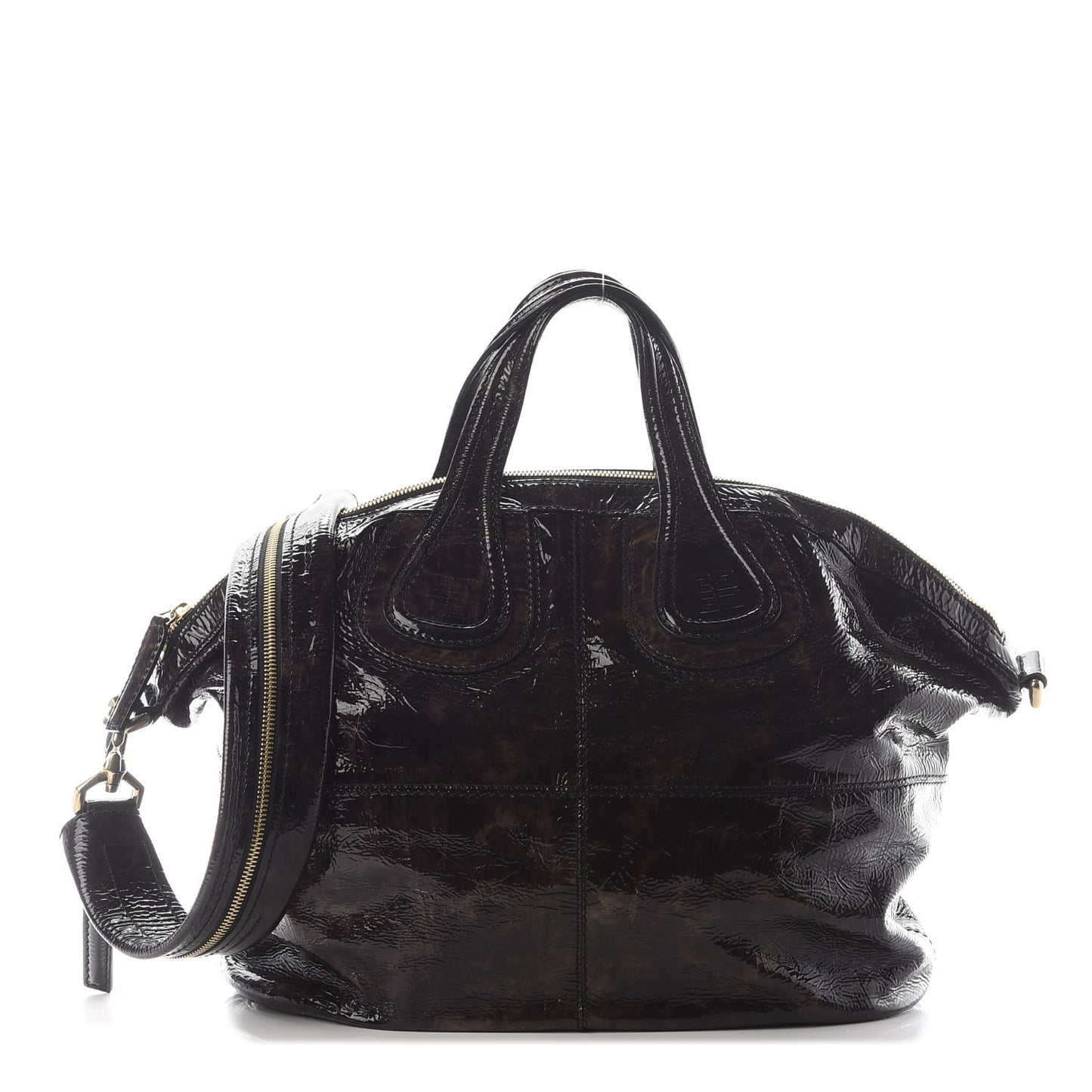 Crinkled Patent Medium Nightingale Brown