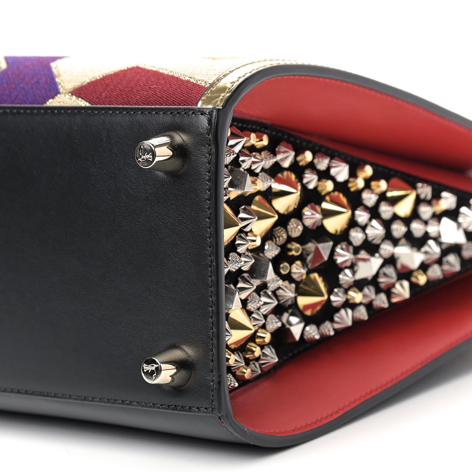 Christian Louboutin Calfskin Embroidered Small Paloma Multicolor 6 of 7