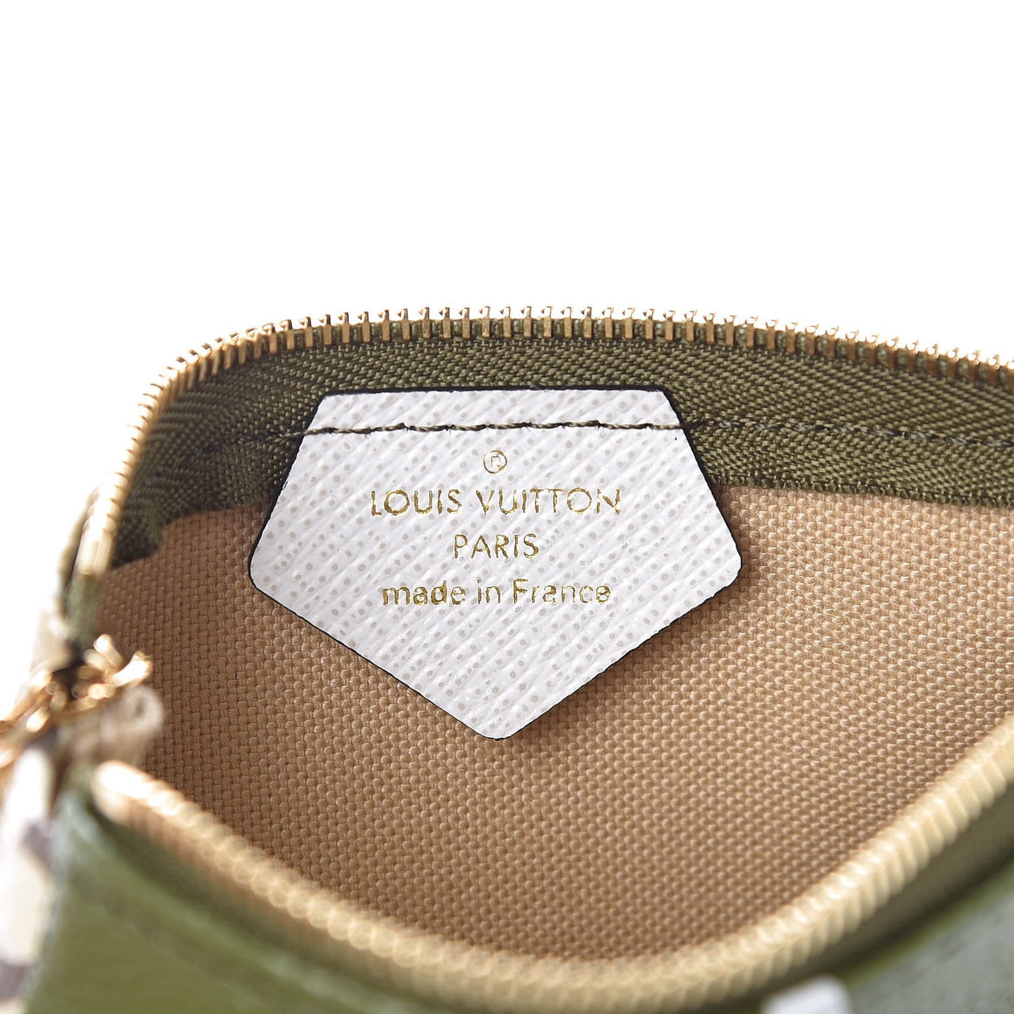 Monogram Giant Micro Pochette Accessories Kaki White