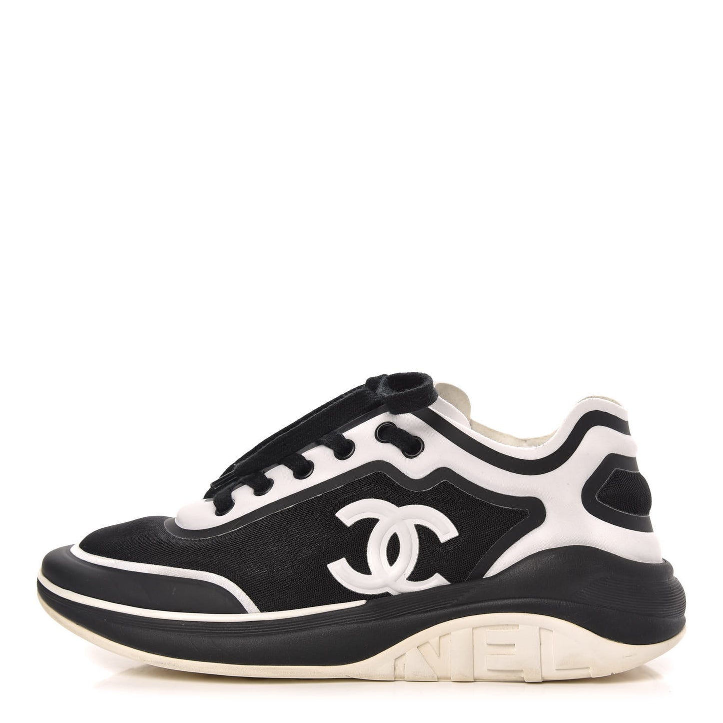 Lycra Womens CC Sneakers 37.5 Black White