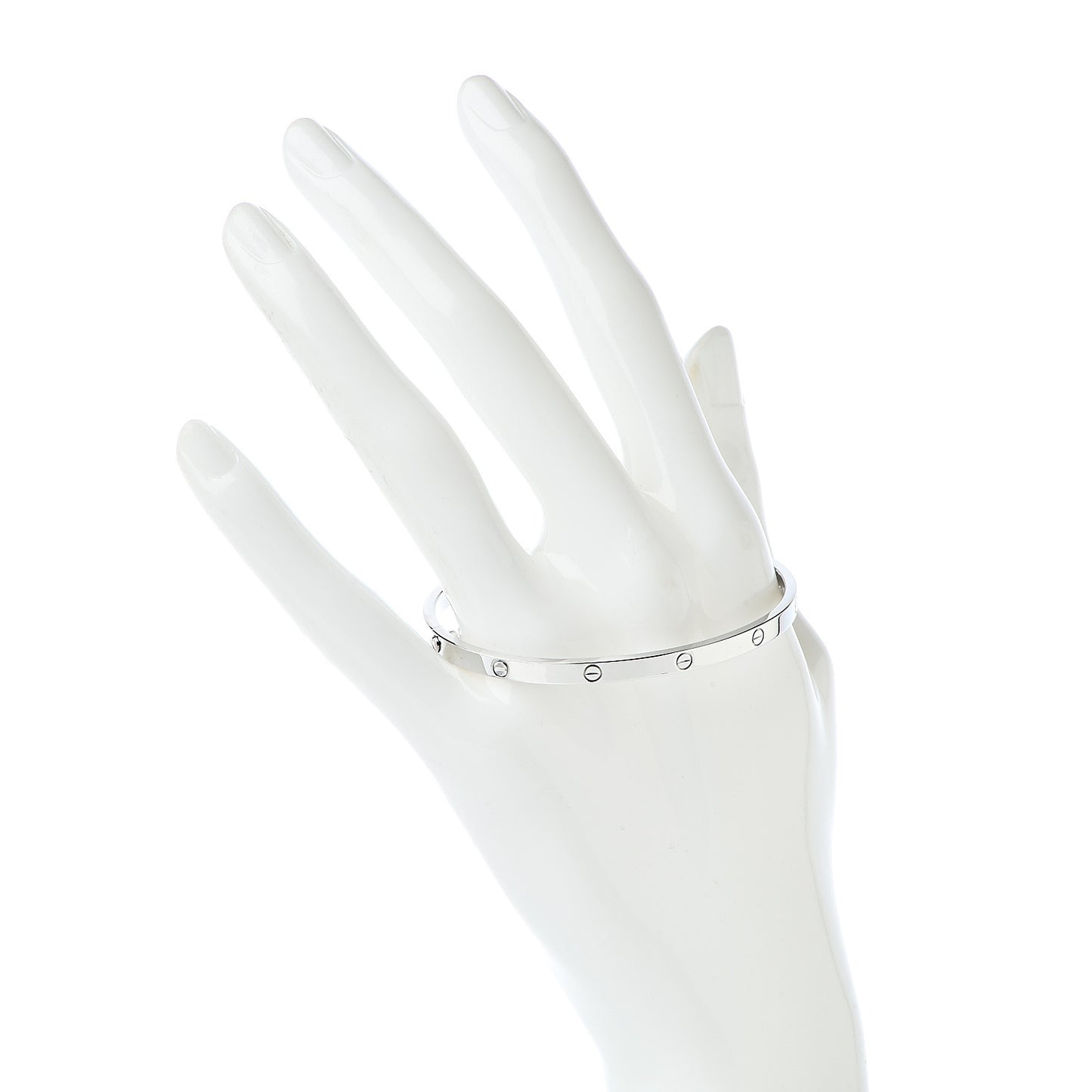 18K White Gold Small LOVE Bracelet 17