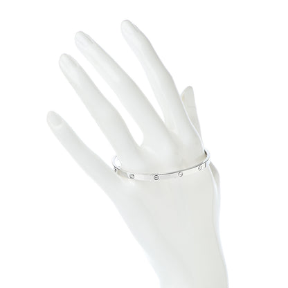 Cartier 18K White Gold Small LOVE Bracelet 17 2 of 6