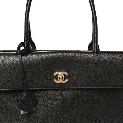 Chanel Grained Calfskin Stitched Urban Essentials Large Shopping Bag Black 8 of 12