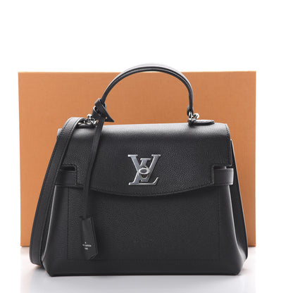 Louis Vuitton Calfskin Lockme Ever BB Black 10 of 10