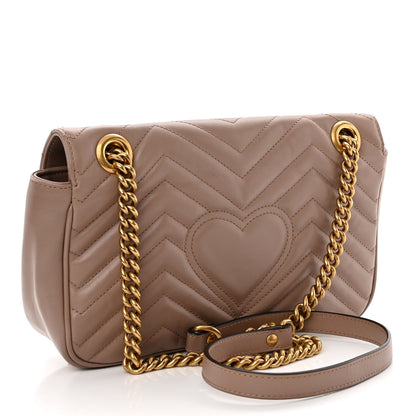 Gucci Calfskin Matelasse Small GG Marmont Shoulder Bag Porcelain Rose 3 of 11