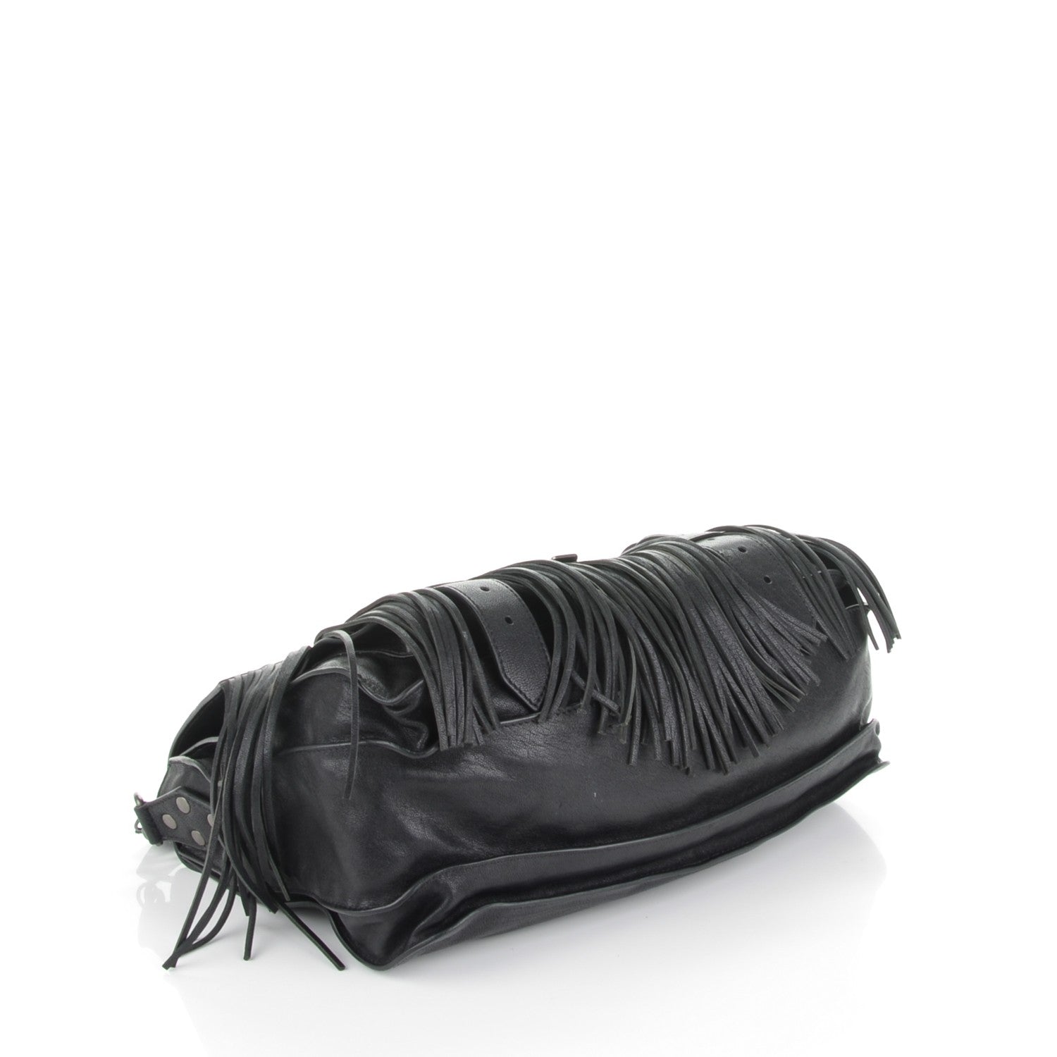 Proenza Schouler Lambskin Fringe Medium PS1 Satchel Black 4 of 7