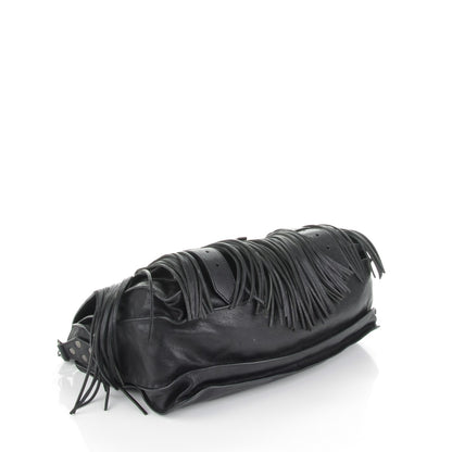 Proenza Schouler Lambskin Fringe Medium PS1 Satchel Black 4 of 7