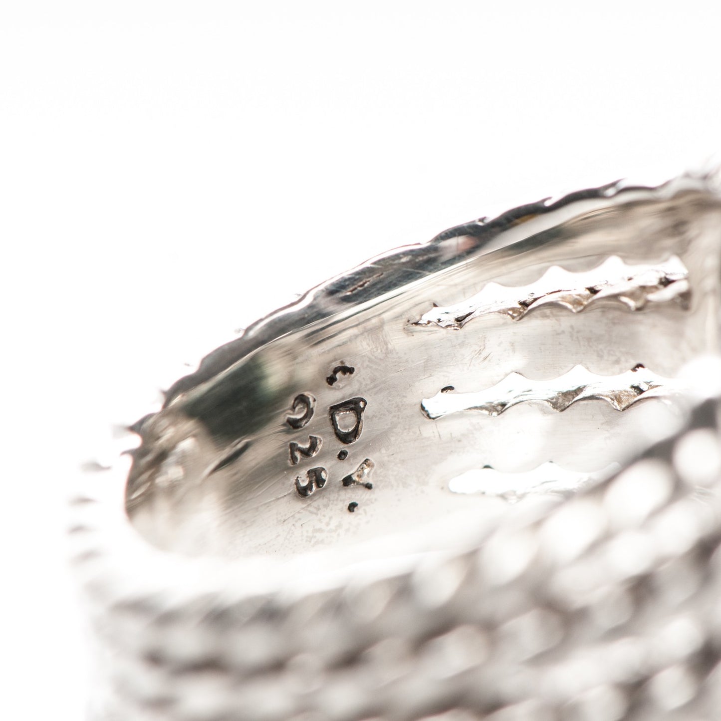 Sterling Silver Diamond Prasiolite 16mm Wheaton Ring 51 5.75