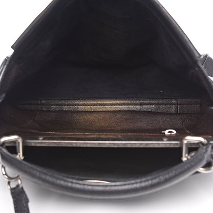 Fendi Goatskin Large Peekaboo Iconic Satchel Black 5 of 15