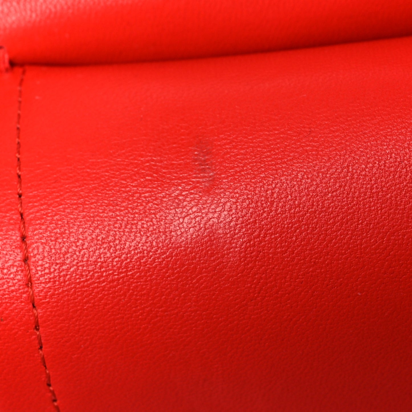 Lambskin Chevron Quilted Medium Double Flap Red