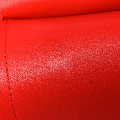 Chanel Lambskin Chevron Quilted Medium Double Flap Red 13 of 15