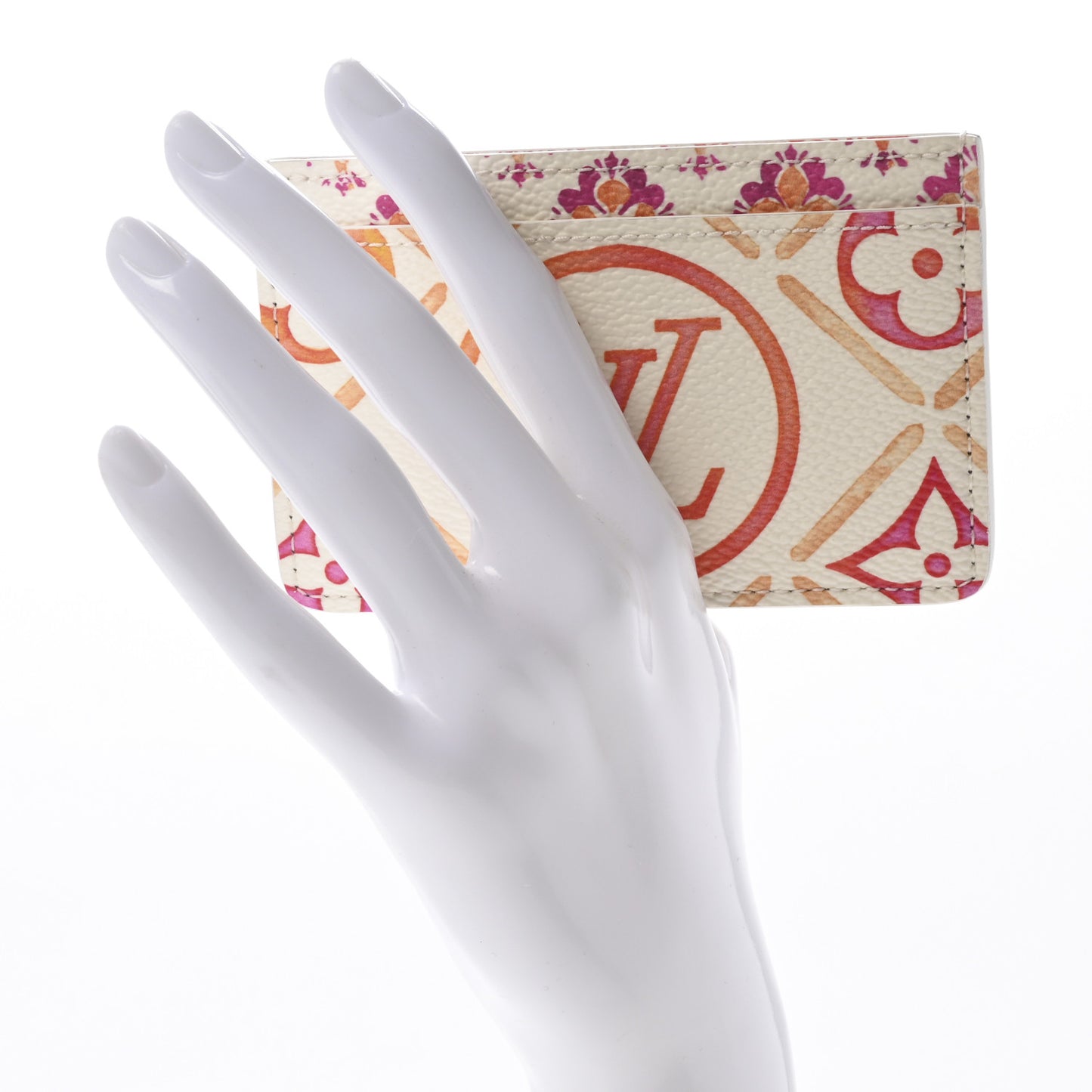 Monogram Tiles By The Pool Card Holder Coral