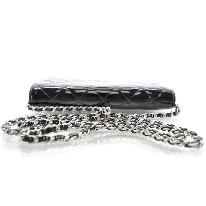 Chanel Patent Wallet On Chain WOC Black 5 of 11