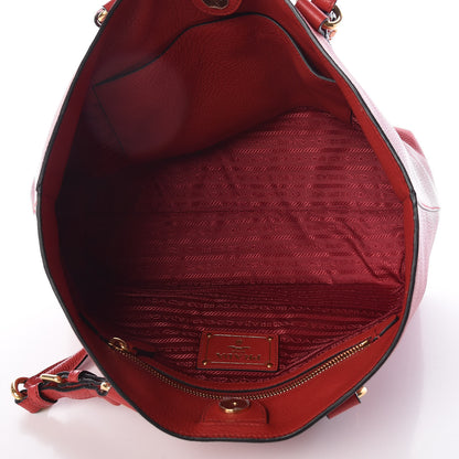 Prada Vitello Daino Tote Rosso 5 of 12