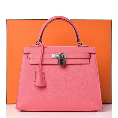 Hermes Epsom Kelly Sellier 25 Rose Lipstick 34 of 34