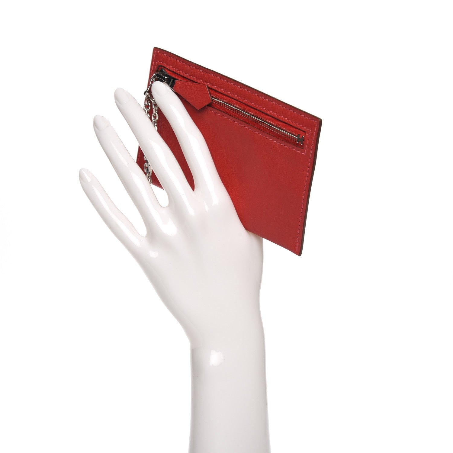 Hermes Swift Zip Zap Key Case Vermillion 2 of 7