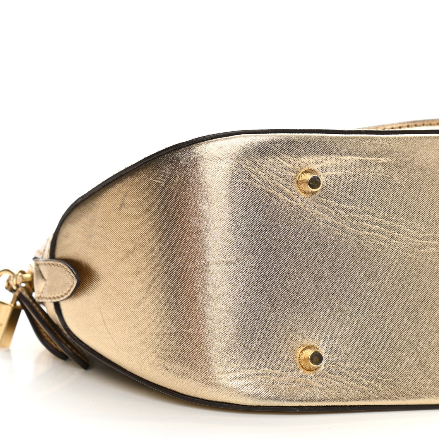 Burberry Horseferry Check Small Orchard Bowling Bag Gold 7 of 9